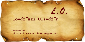 Lovászi Olivér névjegykártya