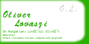 oliver lovaszi business card